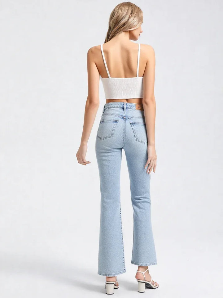 Women’s Wide Leg Jeans - High Rise Full Length - Stretch Fit - Carter And Sage
