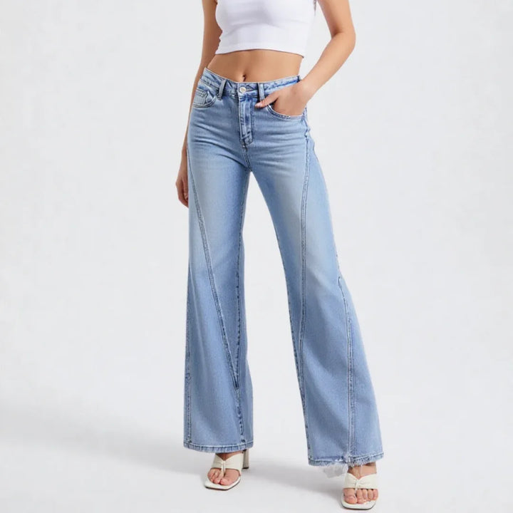 Women’s Loose Fit Denim Jeans - Full Length - Casual Pocket Style - Carter And Sage